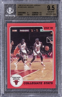 1985-86 Star "Collegiate Stats" #2 Michael Jordan - BGS GEM MINT 9.5